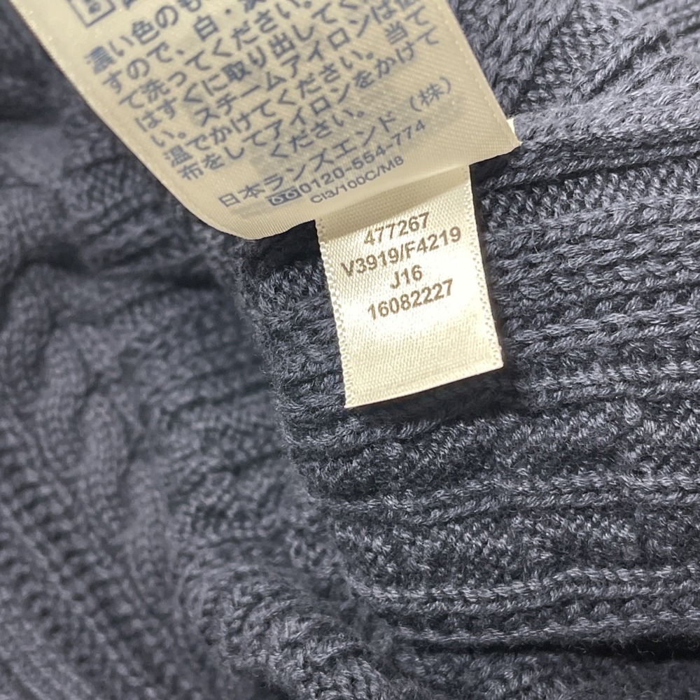 Land's End‎ Cable Knit Fisherman Sweater Classic Outdoor Mature Womens 1X  Blue - Picture 4 of 8